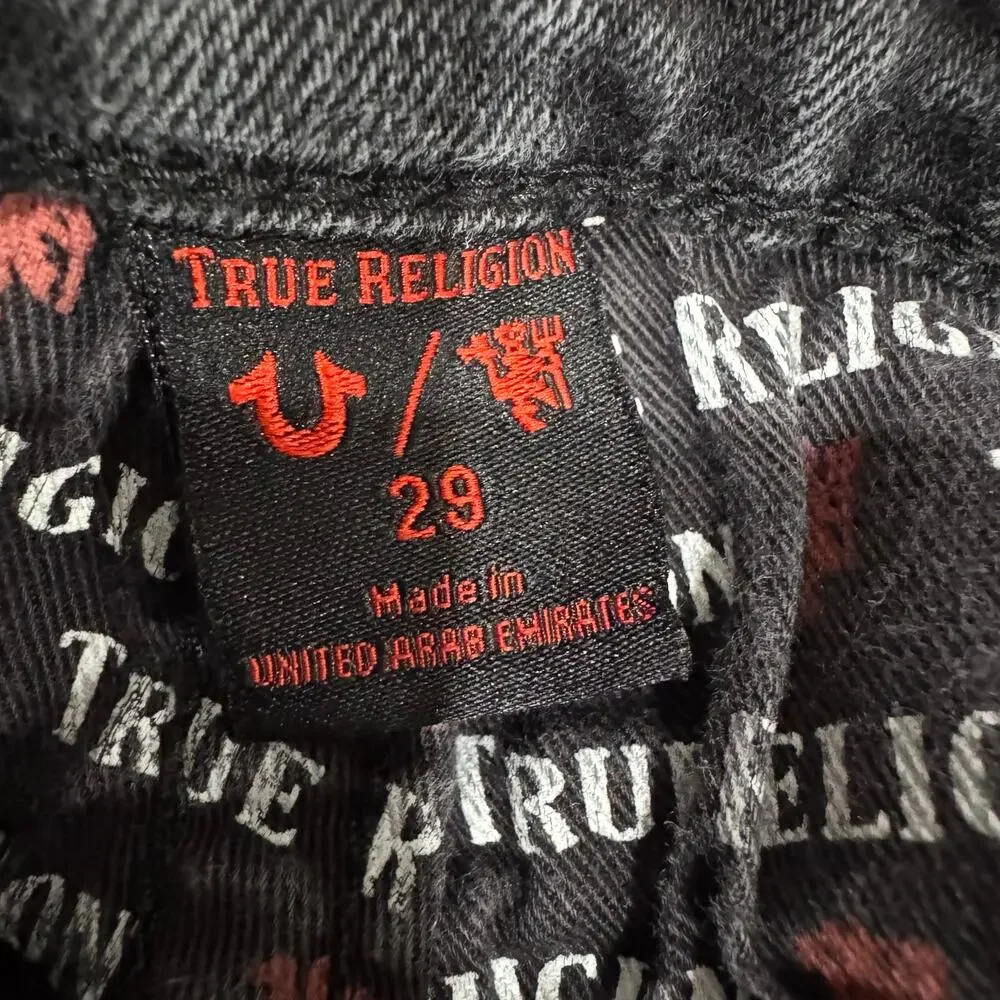 True Religion x Manchester United Ricky SE Jeans Black W29 Official Collab